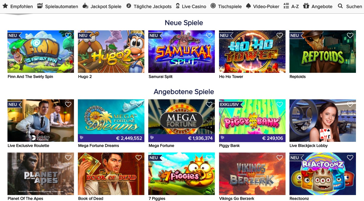CasinoEuro Spiele