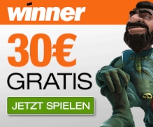 Winner Casino Bonus ohne Einzahlung 30 Euro gratis